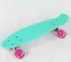 Скейт Пенни борд Best Board со светящимися PU колёсами. Turquoise (74182)