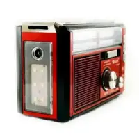 Радиоприемник портативное радио Golon RX-381 аккумуляторная ретро колонка usb sd mp3 fm. Цвет: красный