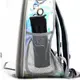 Прозрачный рюкзак для переноски животных CosmoPet CP-24 для кошек и собак Holographic White