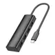 Переходник HOCO Easy safety 4-in-1 Adapter HB41 |Type-C to USB3.0+USB2.0x3||L=0.2M|
