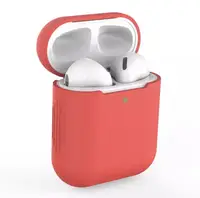 Силиконовый чехол для наушников pods 2 (Красный)