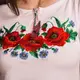Вышиванка-лонгслив Moderika Маковое Поле белый с длинным рукавом XXXL