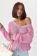Ажурная кофта со шнуровкой на спине – розовый цвет, ONE SIZE (есть размеры)