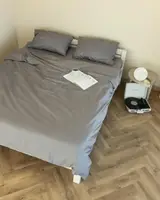 Постельное белье полуторное Dushka Home Сатин Люкс 20916 160х215 см серое