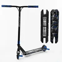 Самокат трюковий Best Scooter HIC-система, пеги, алюмінієвий диск та дека, принт. Skulls and blue hands (105679)