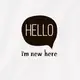 Бодик "Hello, I'm new here", Белый, 86 р. (1,5 года), английский