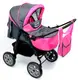 Коляска-трансформер для детей Viki Dark grey/Pink (20080)