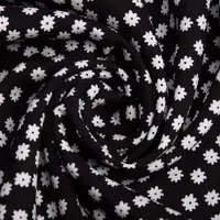 Ткань плательная штапель ромашка чорна