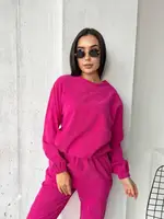 Костюм з мікровельвету AO207 Фуксія Oversize XL-3XL