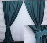 Щільна шторна тканина блекаут-софт "Люкс" Колір темно-бірюзовий Код 407ш