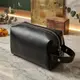 Кожаная глянцевая мужская косметичка GRANDE PELLE 11413 Черный