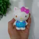 Сквиш-антистресс "Hello Kitty" (10 см), в голубом комбинезоне