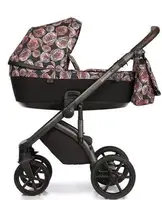 Коляска 2 в 1 Roan Bloom 9023-RB-25, Vintage flowers, чорний