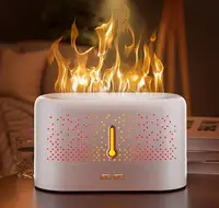 Увлажнитель воздуха портативный Kinscoter iFLAME J5-7 colors аромадифузор электрический, эффект пламени, White