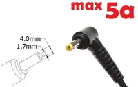 Dc кабель до блоку живлення 4.0x1.7mm (5a) (1.2m) (A class) 1 день гар.