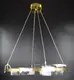 Люстра светодиодная подвесная LED светильник для квартиры на потолок лэд 26894 Латунь 30-150х80х80 см.