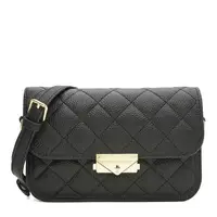 Женская кожаная сумка Borsa Leather K12202bl-black
