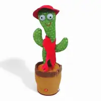 Интерактивная игрушка "Танцующий Кактус", повторюшка, аккумулятор (красный)