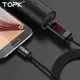 Кабель синхронизации Topk Display USB 1m 2.4A TK27U-VER2 MicroUSB Black быстрая передача данных