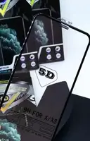 Защитное стекло для iPhone XS Max / 11 Pro Max 5D Premium HD PRO + сетка на динамик, Black