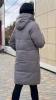 Куртка пуховик жіноча зимова сіра П963 54