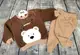 Утепленный костюм BearFoolPrint коричневый 1500 розмір 68