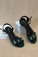 Босоножки женские, цвет зеленый, 243RE330