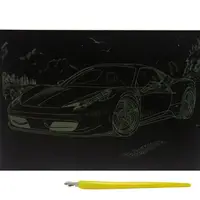 Гравюра "Gold Metallic: Спортивный автомобиль" (А5) Эконом