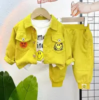Костюм-тройка мальчику вельвет Like me желтый 2062, розмір 100