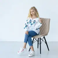Вишиванка Moderika Чудоцвіт біла з кольоровою вишивкою