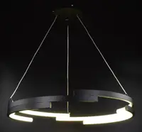 Люстра світлодіодна підвісна LED світильник для квартири на стелю лед 26905 Чорний 30-150х56х56 см.
