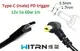 Переходник на 12v (max 5a, 60w) 5.5x1.7mm 1m з USB Type-C (male) Power Delivery PD (WITRN) тригер (A class) 1 день гар.