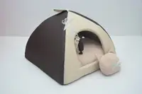 Домик юрта для котов и собак Комфорт лето коричневый №2 460х460х350