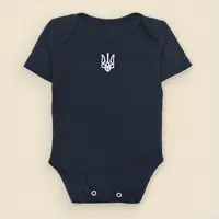 Черный патриотичный боди с вышивкой Герб