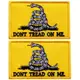 Набор шевронов 2 шт с липучкой Змея Don't Tread On Me, Не наступай на меня 5х8 см вышитый патч нашивка шеврон