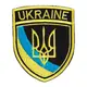 Набор шевронов 3 шт на липучке погон "УЗ"  шеврон-погон Укрзалізниця, цветной патч Укрзалізниця на флаге