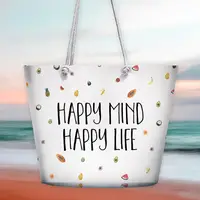 Сумка пляжна Malibu Happy mind happy life 50х36х15 см (MAL_20J028)