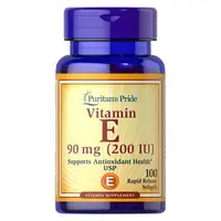 Витамины и минералы Puritan's Pride Vitamin  E 200 IU (90 mg), 100 капсул