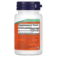 Вітаміни та мінерали NOW Zinc Picolinate 50 mg, 60 вегакапсул