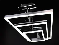 Люстра світлодіодна стельова LED світильник для квартири на стелю лед з пультом 26022 Хром 20х40х85 см.