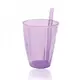 Стакан пластиковый с трубочкой Urve Plastik UR-3132