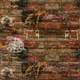 Декоративная 3D панель самоклейка под оранжевый кирпич графити 700x770x6мм (025) SW-00000081