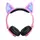Наушники LINX BL108A Bluetooth наушники с кошачьими ушками LED Розовые