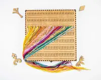 Органайзер для ниток ТМ Embroidery Craft Органайзер под процесс 23х23 грецкий орех 210 отверстий OG-049