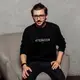 Свитшот "#трудовыебудни" унисекс, Черный, XXL, русский