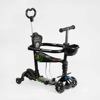 Самокат 5 в 1 "Best Scooter". PU колеса, подсветка колес. Black (131500)