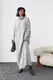 В'язана сукня oversize з високою горловиною - сірий цвет, S