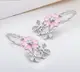 Женские серьги с розовыми цветочками код 1458