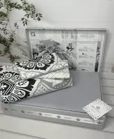 Luxury grey постільна білизна з натуральної бавовни. Євро розмір. Belizza Туреччина.