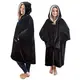 Толстовка плед с капюшоном и рукавами Huggle Hoodie оверсайз. Цвет: черный